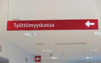 työttömyyskassan kyltti