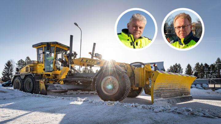 Tiehoylä ja Infran työntekijät Riku Kukkonen ja Jari Nyman