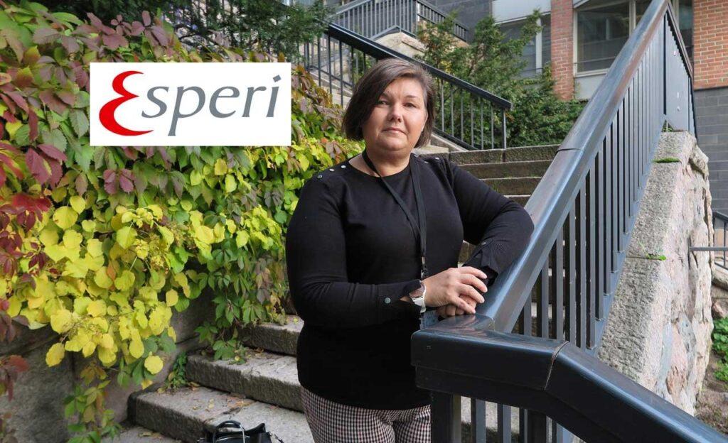 Esperi Caren JHL:läinen pääluottamusmies Miira Reitama