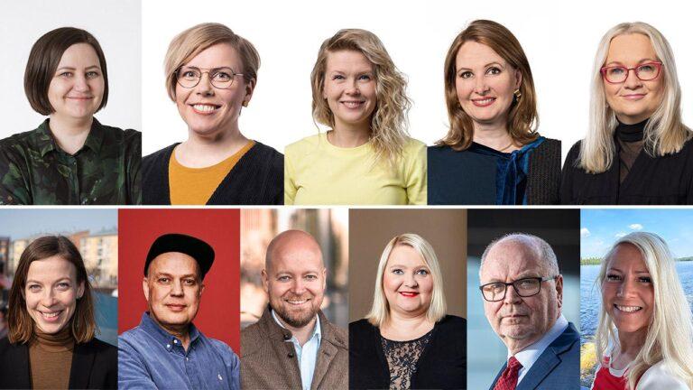 11 eurovaaliehdokasta kuvakollaasissa.