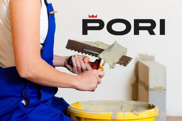 Porin logo ja rakennushenkilö