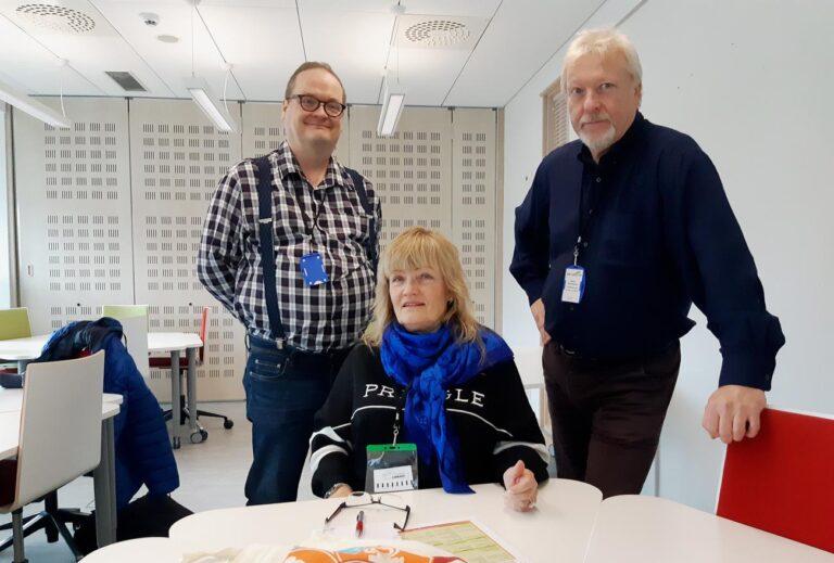 Sami Munther, Carita Tuomola och Hans Rosenberg.