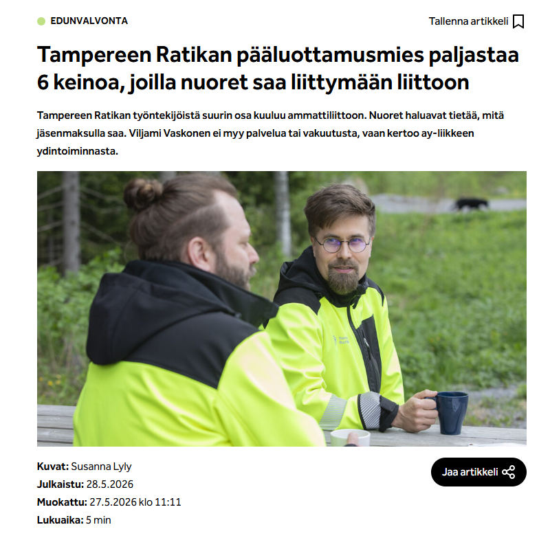 Kuvakaappaus Motiivilehti.fi-verkkosivusta