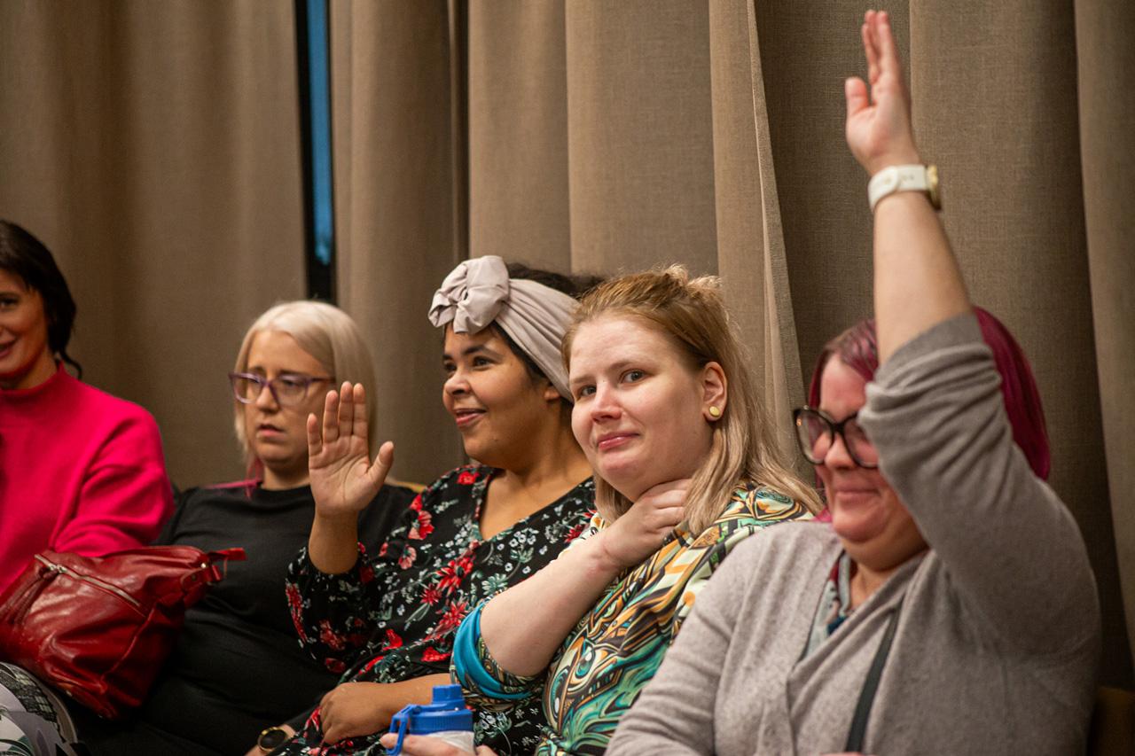 Ammattiliitto JHL:n nuoret aktiivit JHL:n nuortentapahtumassa Seinäjoella.