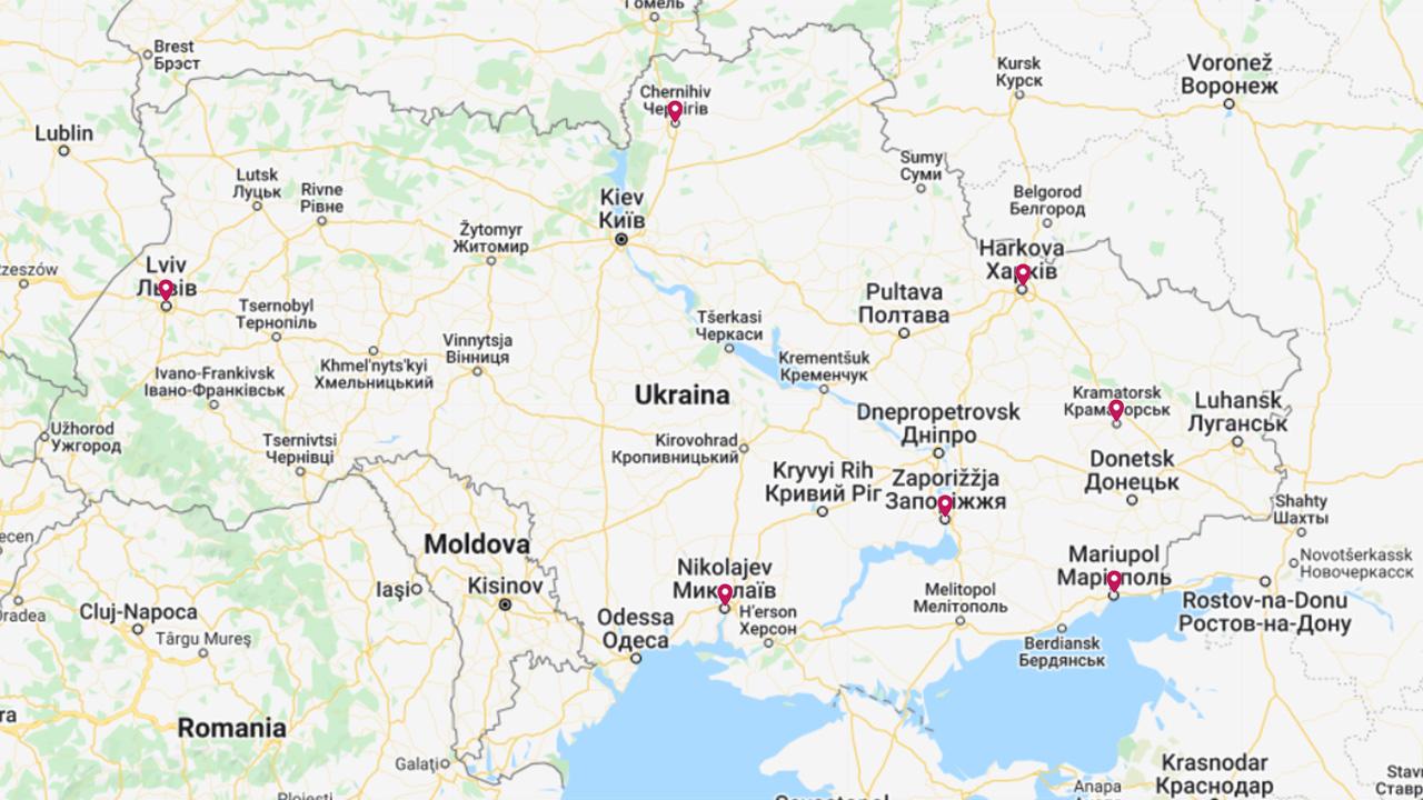Ukrainan kartta